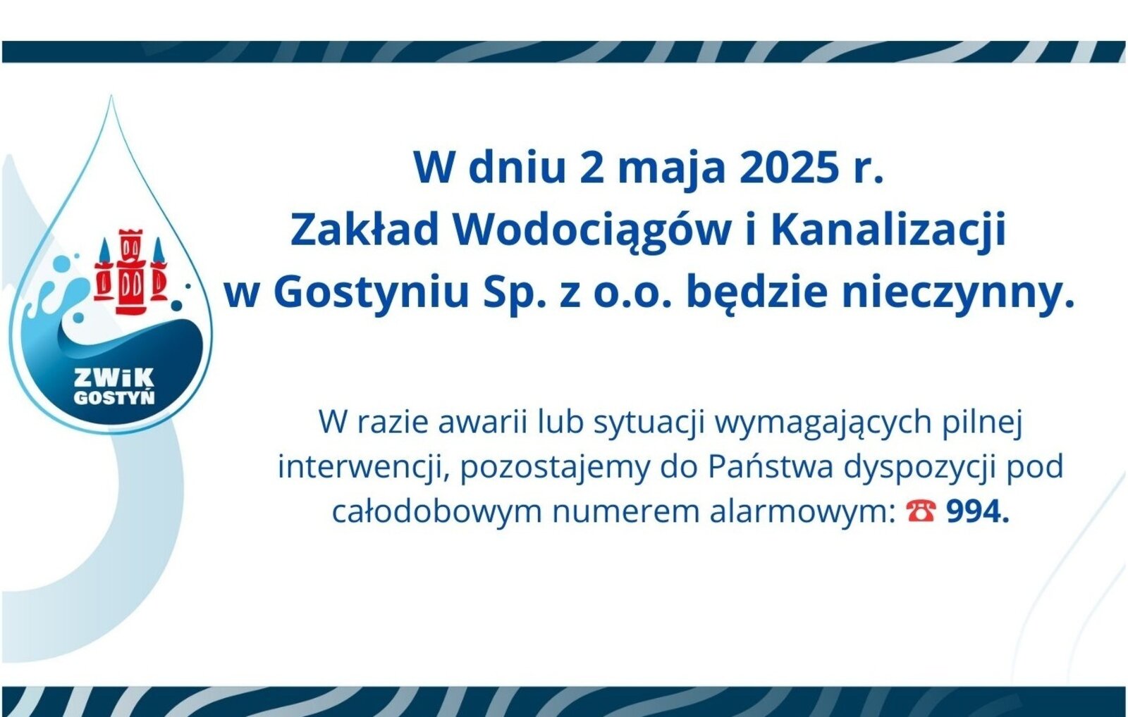 Komunikat - 2 maja 2025 r.
